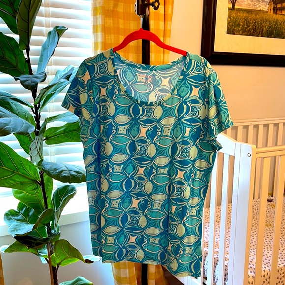 Lilly Pulitzer Cotton T-shirt  Women’s Size XL - Picture 1 of 3